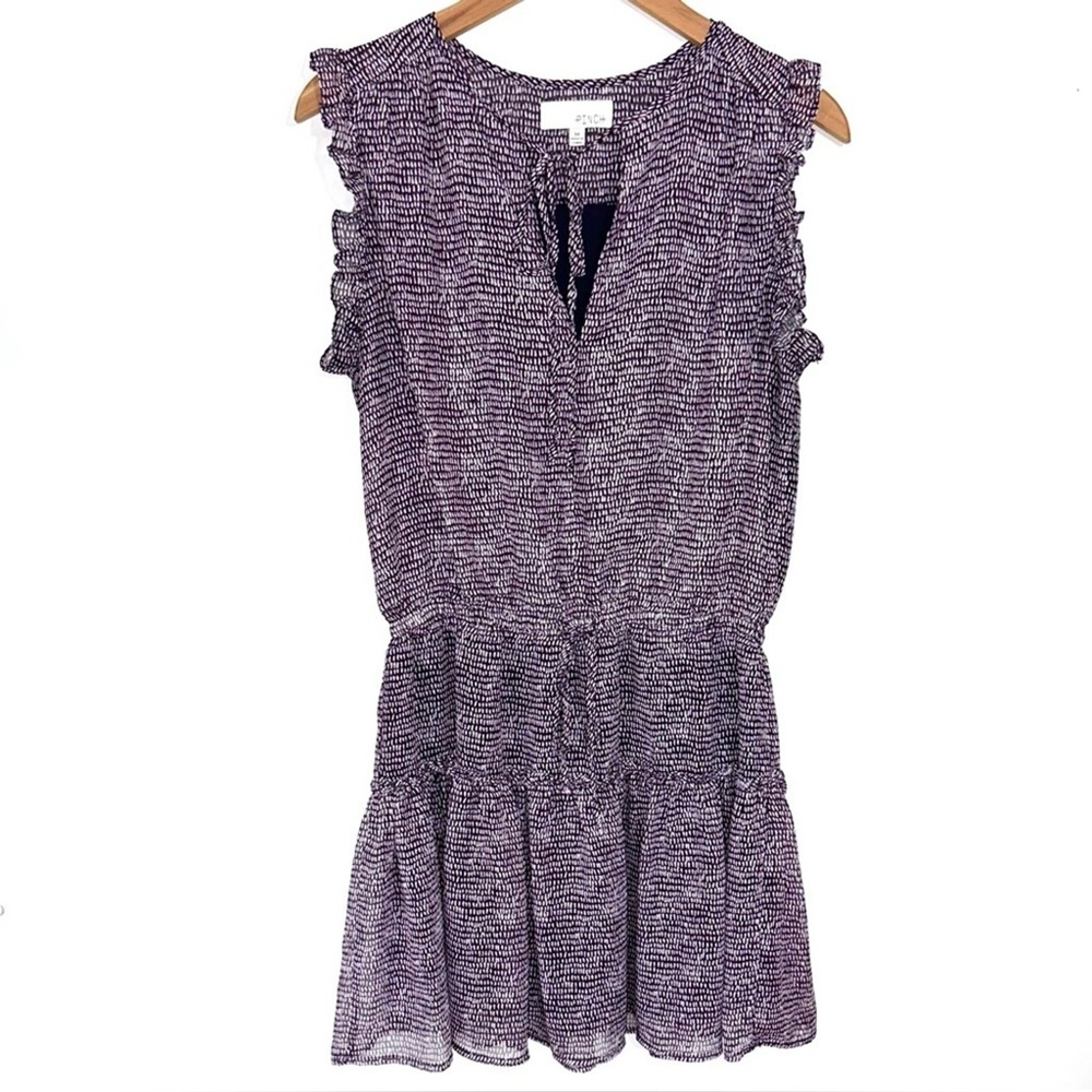 Pinch Drawstring Waist Printed Mini Dress